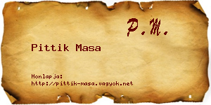 Pittik Masa névjegykártya